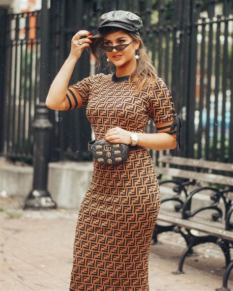 fendi gold dress|Fendi sleeve oversized dress.